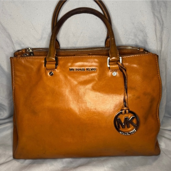Michael Kors Cognac Brown Leather Bag - Picture 2 of 8